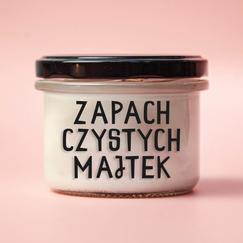 ZAPACH CZYSTYCH MAJTEK – ręcznie robiona świeczka sojowa