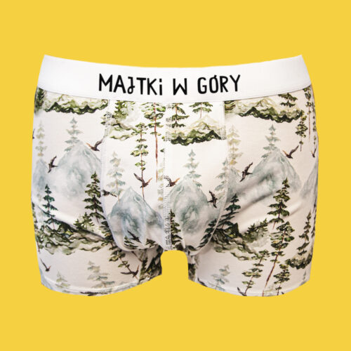 Majtki w góry – Bokserki bawełniane męskie – Górska przygoda